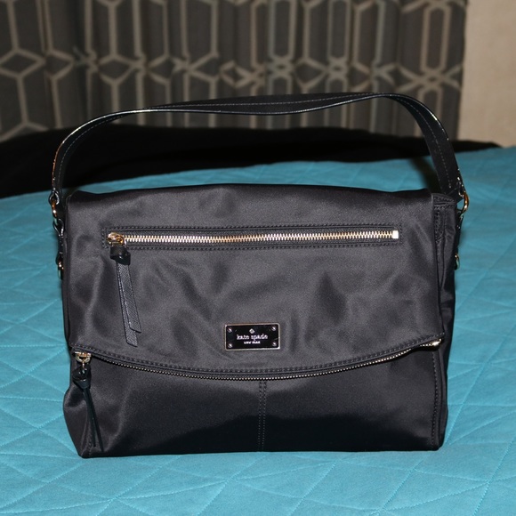 kate spade Handbags - Like New Kate Spade Nylon Shoulder Bag - Black